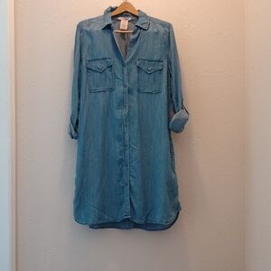 Light Blue TENCEL® Denim Shirt Dress by Philosophy